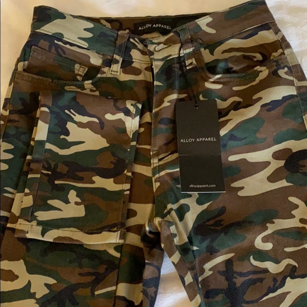 Camo tall skinny jeans
